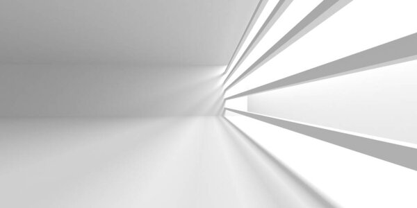 Абстрактная концепция дизайна белой архитектуры. 3-й Рендер