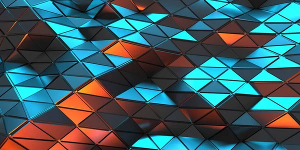 Triângulo Poligon Colorido Abstrato Futurista Fundo Render — Fotografia de Stock