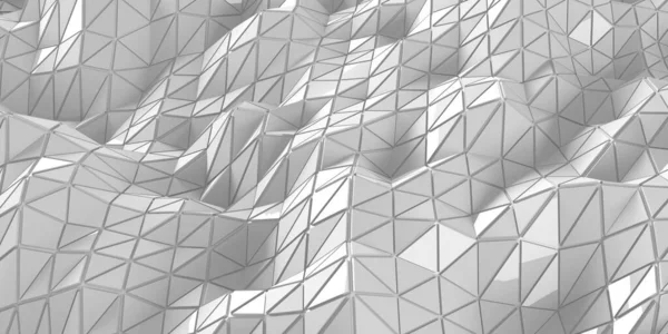 White Geometric Poligon Abstrakter Hintergrund Render — Stockfoto