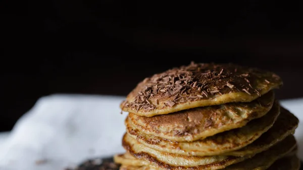 Pasteles Avena Con Chocolate Antecedentes Negros — Foto de Stock