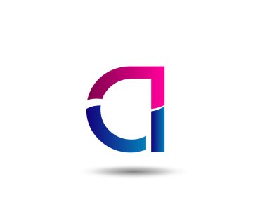 Soyut harf A logo simgesi tasarımı