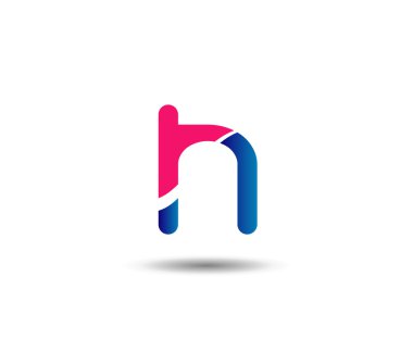 H harfi logo simge tasarlamak