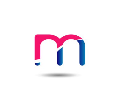 M harfi logo tasarım şablonu elementleri