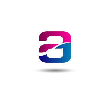 Soyut harf A logo simgesi tasarımı