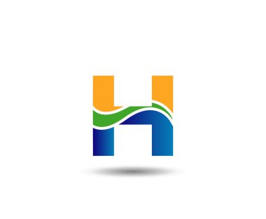 H harfi logo simge tasarlamak