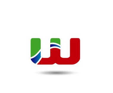 Vektör çizim Icon set mektup W