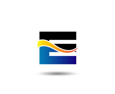 Kurumsal Logo E mektup şirket vektör tasarım şablonu