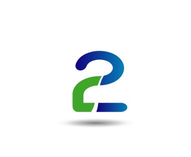 2 numaralı logosunu görmeniz gerekir. Vektör logo tasarım.