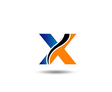 Mektup X logo simge tasarım şablonu öğeleri. Vektör renk işareti