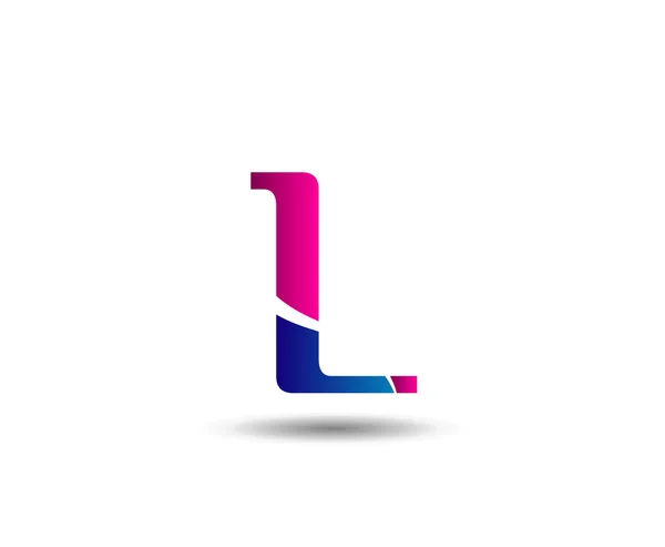 Abstrato letra L logotipo ícone design — Vetor de Stock