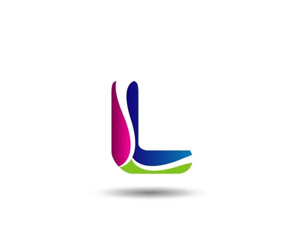 Streszczenie projektu ikona logo litery L — Wektor stockowy