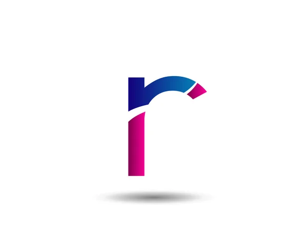 Lettre R logo icône conception des éléments de modèle. Signe de couleur vectorielle — Image vectorielle