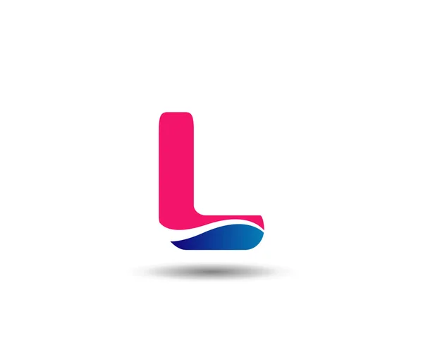 Abstrato letra L logotipo ícone design — Vetor de Stock