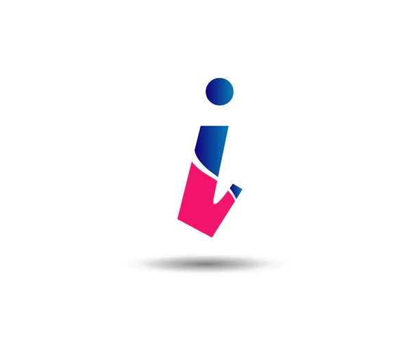 Abstrato letra i logotipo ícone design — Vetor de Stock