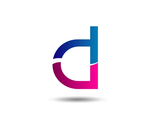 Lettre abstraite D logo icône design — Image vectorielle