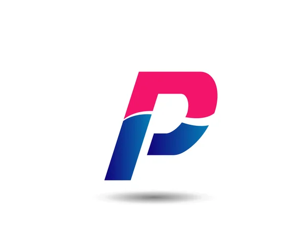 Lettre P logo icône conception des éléments de modèle — Image vectorielle