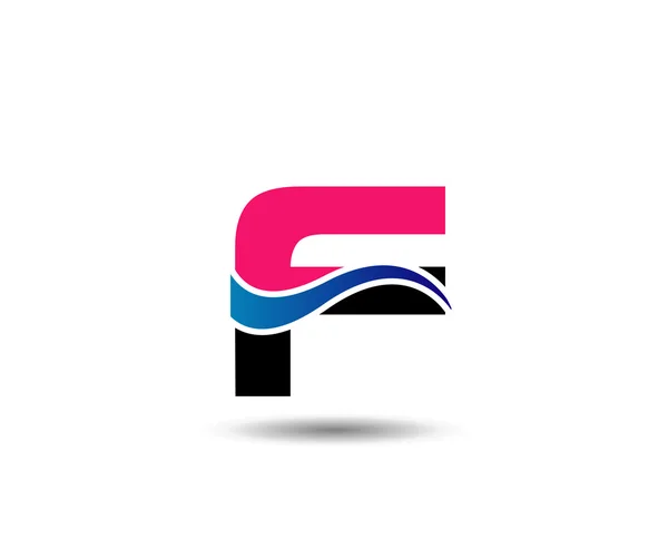 Streszczenie projektu ikona logo litera F — Wektor stockowy