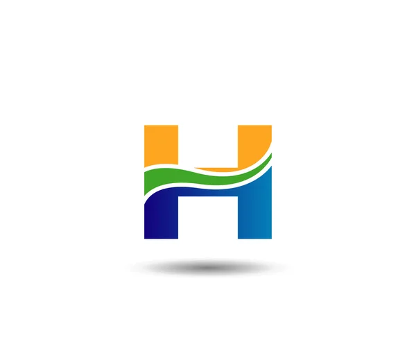 H harfi logo simge tasarlamak — Stok Vektör