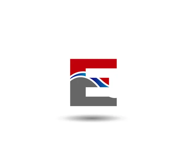 Streszczenie projektu ikona logo literę E — Wektor stockowy
