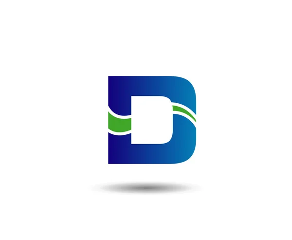 Letra D logotipo ícone design elementos de modelo — Vetor de Stock