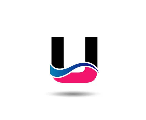 Lettre U logo icône conception des éléments de modèle — Image vectorielle