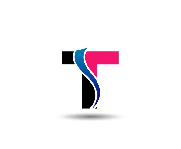 Элементы шаблона логотипа T буквы — стоковый вектор