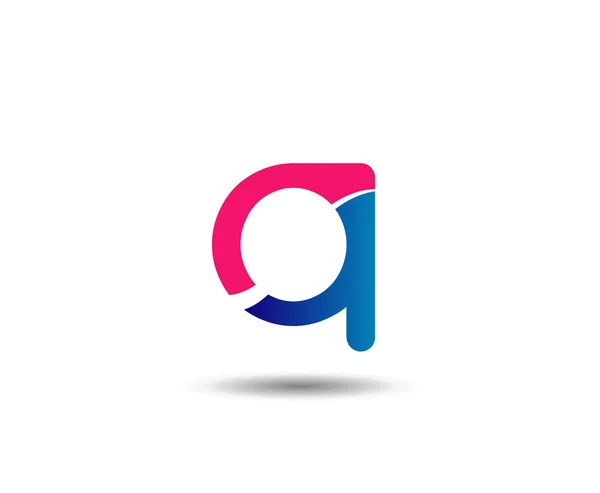Lettre q logo icone design template elements. Signe de couleur vectorielle — Image vectorielle