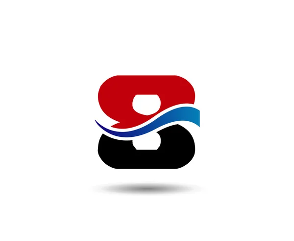 Streszczenie ikonka Symbol logo numer 8 — Wektor stockowy