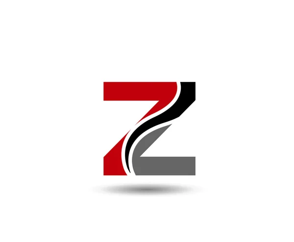 Elementos do modelo do ícone do logotipo da letra z. Sinal de cor vetorial — Vetor de Stock