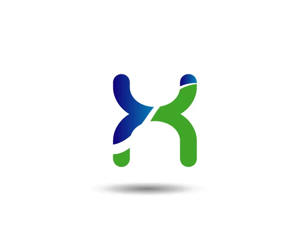 Letra X icono del logotipo elementos de plantilla de diseño. Signo de color del vector — Archivo Imágenes Vectoriales
