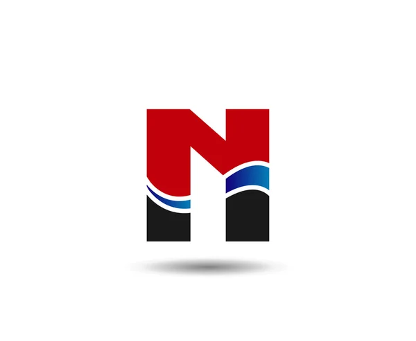 Lettera n logo icona elementi modello di design. Segno di colore vettoriale — Vettoriale Stock