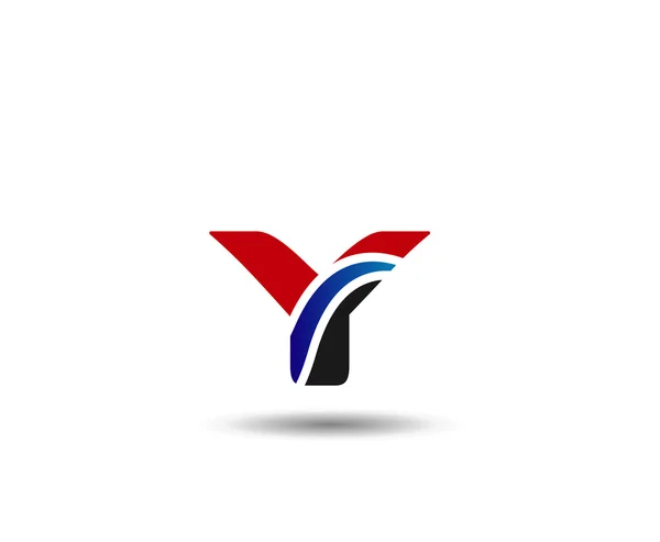 Elemen desain ikon logo Y huruf - Stok Vektor