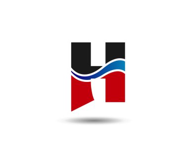 H harfi logo simge tasarlamak