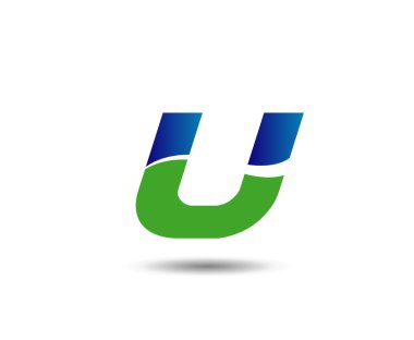 Mektup u logo tasarlamak vektör