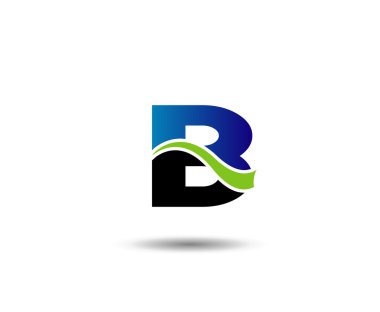 B Harfi Logo Simgesi Tasarım Şablonu Elemanları