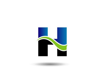 H harfi logo simge tasarlamak