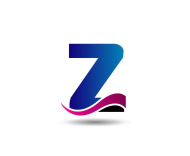 Mektup z logo simge tasarım şablonu öğeleri. Vektör renk işareti