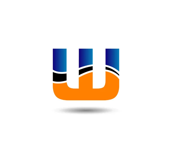 Letra W logotipo ícone design elementos de modelo —  Vetores de Stock