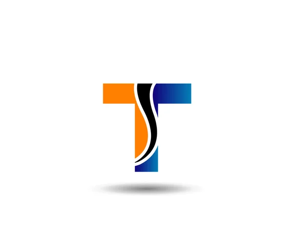Buchstabe t Logo Symbol Vorlage Elemente — Stockvektor