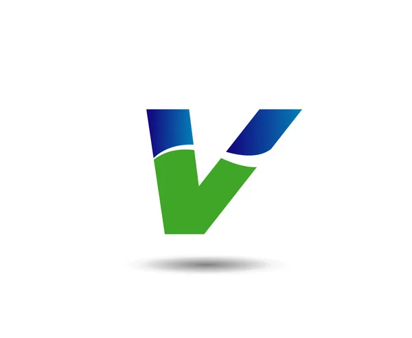 Bokstav V logotyp ikon designmall element — Stock vektor