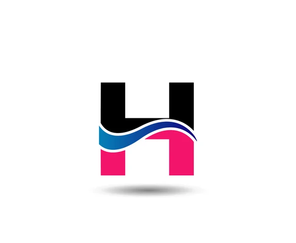 Letra H logotipo ícone design elementos de modelo — Vetor de Stock