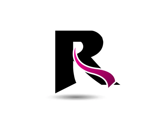 Bokstaven R logo ikon designelement mall. Vector färg tecken — Stock vektor