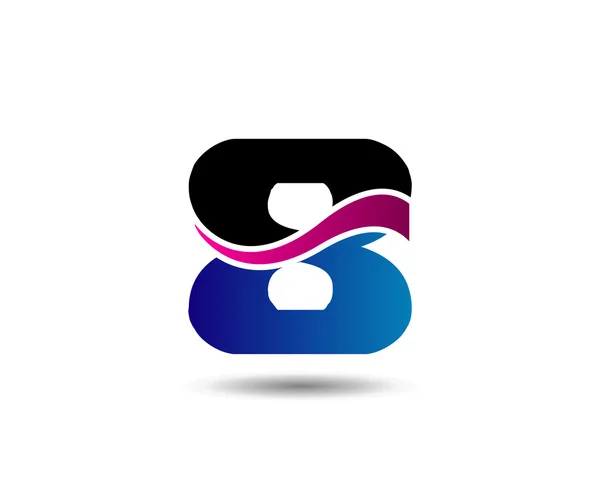 Logotipo abstracto número 8 Símbolo — Archivo Imágenes Vectoriales