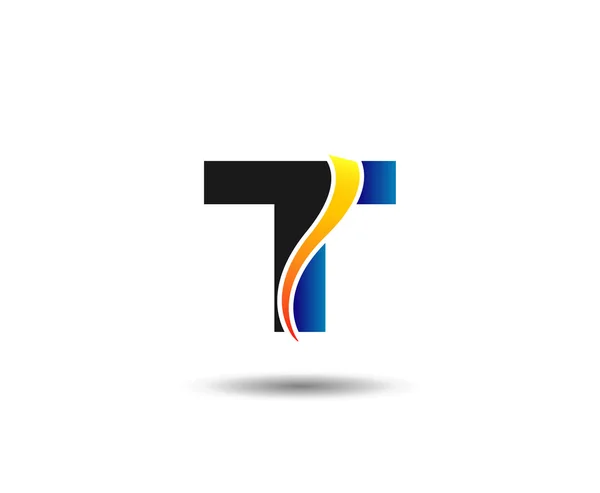 Ilustracja wektorowa streszczenie ikony oparty na logo litery T — Wektor stockowy