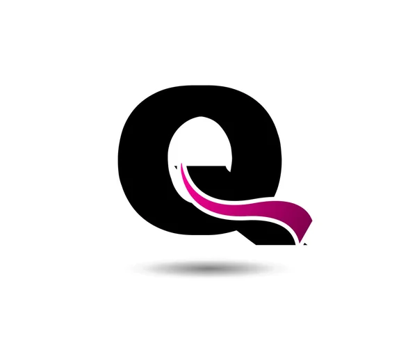 Letra q logotipo ícone design elementos de modelo. Sinal de cor vetorial — Vetor de Stock
