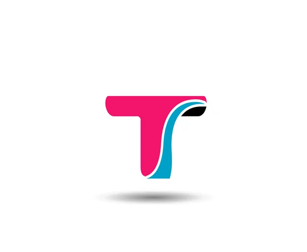 Prvky šablony návrhu ikon loga T — Stockový vektor