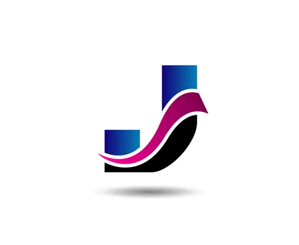 Letra abstracta J logo icon design — Archivo Imágenes Vectoriales