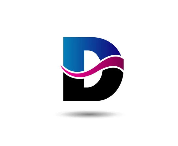 Lettre abstraite D logo icône design — Image vectorielle