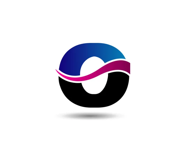 Lettre O éléments de modèle de conception icône logo — Image vectorielle