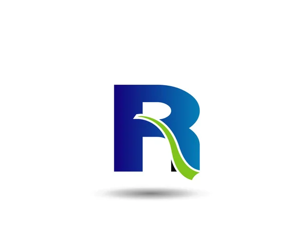 Unsur desain ikon ikon huruf R - Stok Vektor